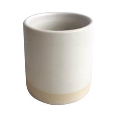 Handmade Ceramic Matte Tumbler in White, in Stock