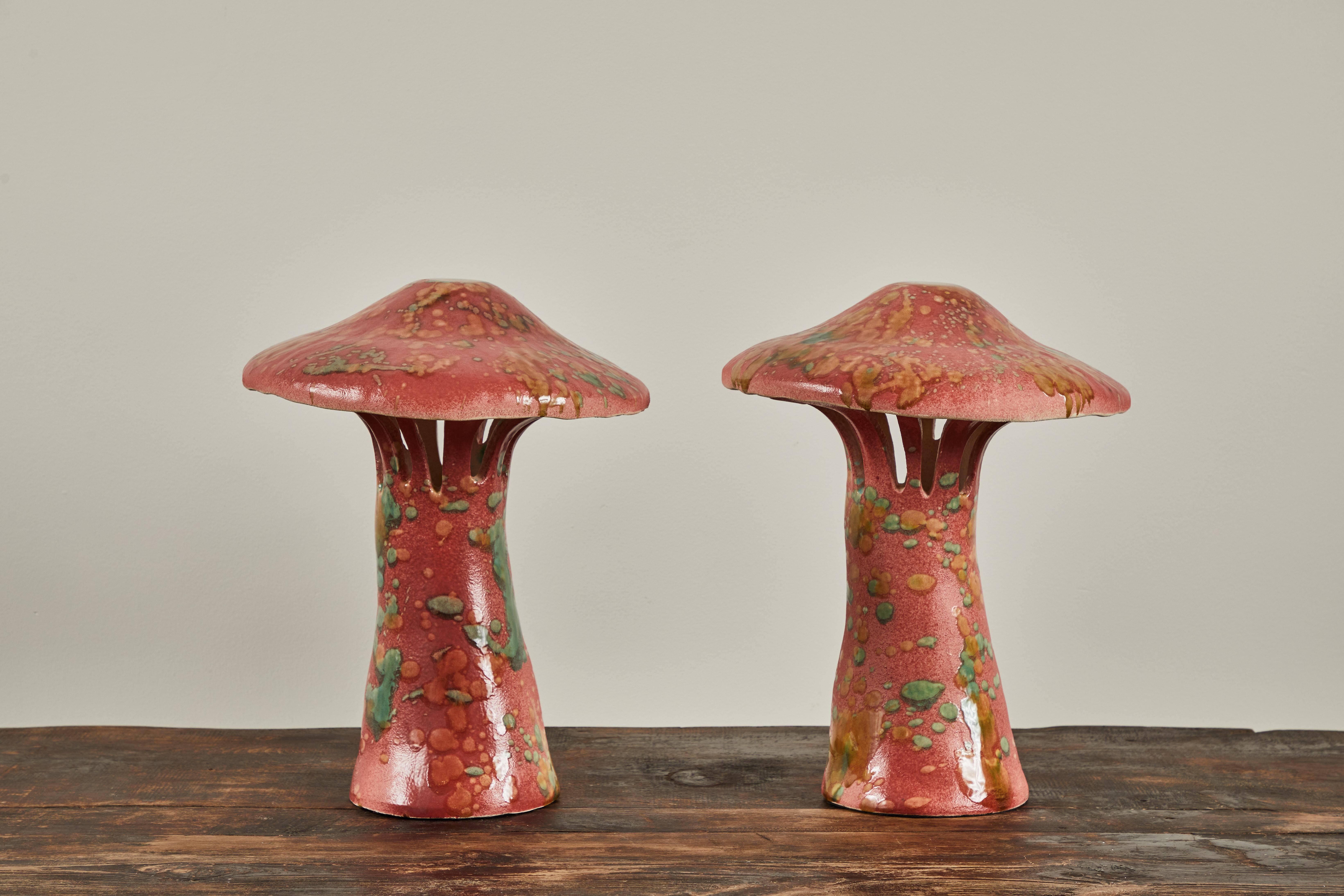 American Handmade Ceramic Mushroom Table Lamp by Atelier MVM