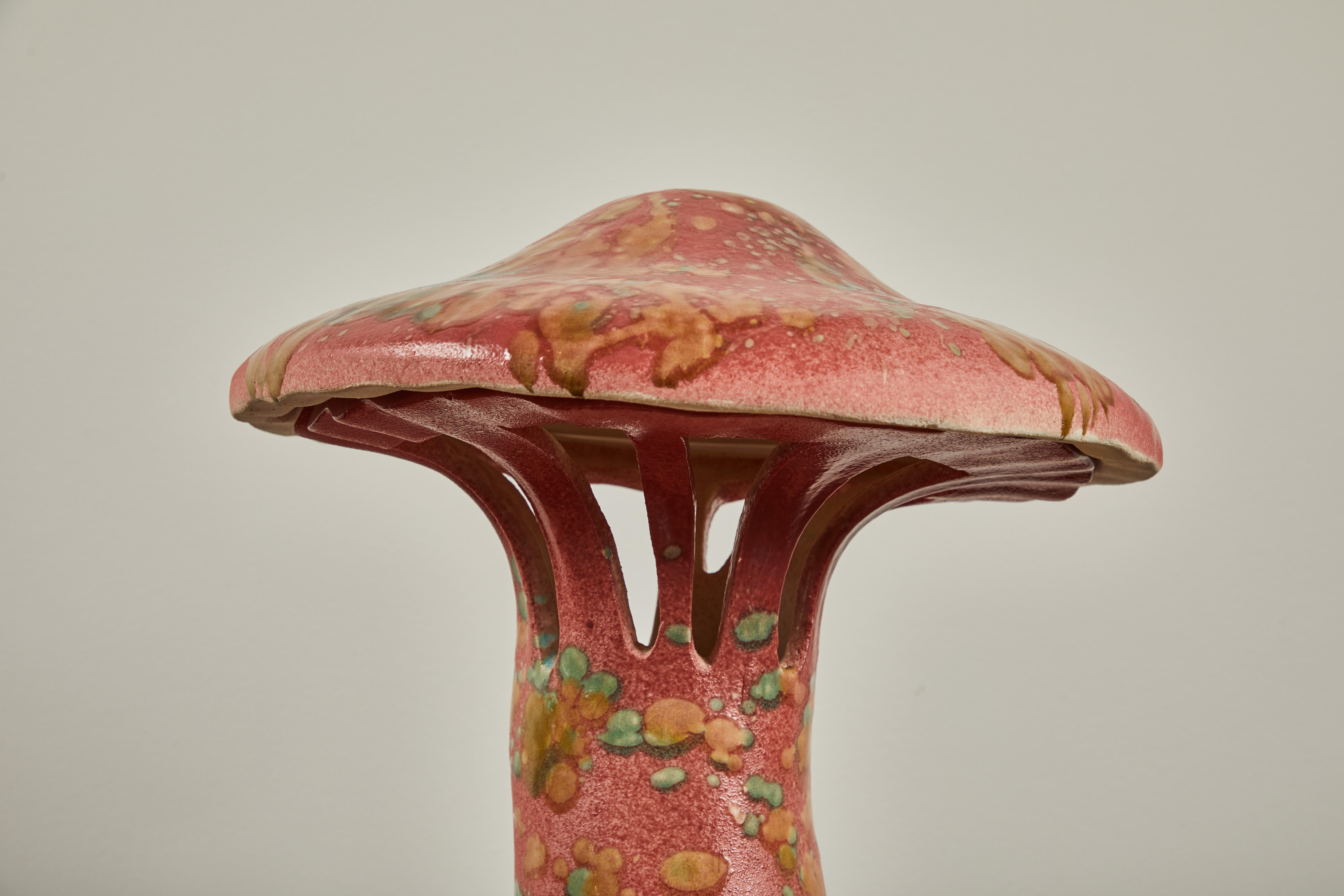 Contemporary Handmade Ceramic Mushroom Table Lamp by Atelier MVM