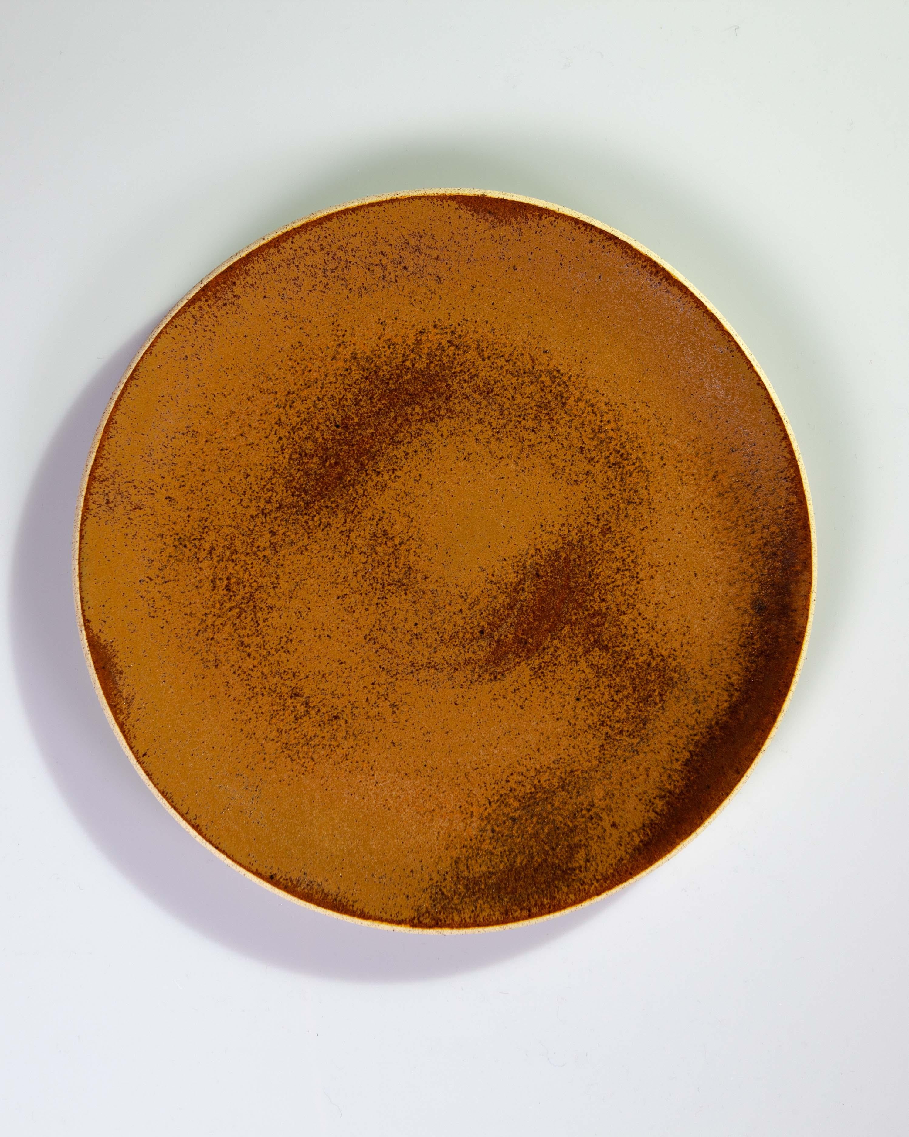 Hand-Crafted Handmade Ceramic Stoneware Bowl in Ochre, in Stock