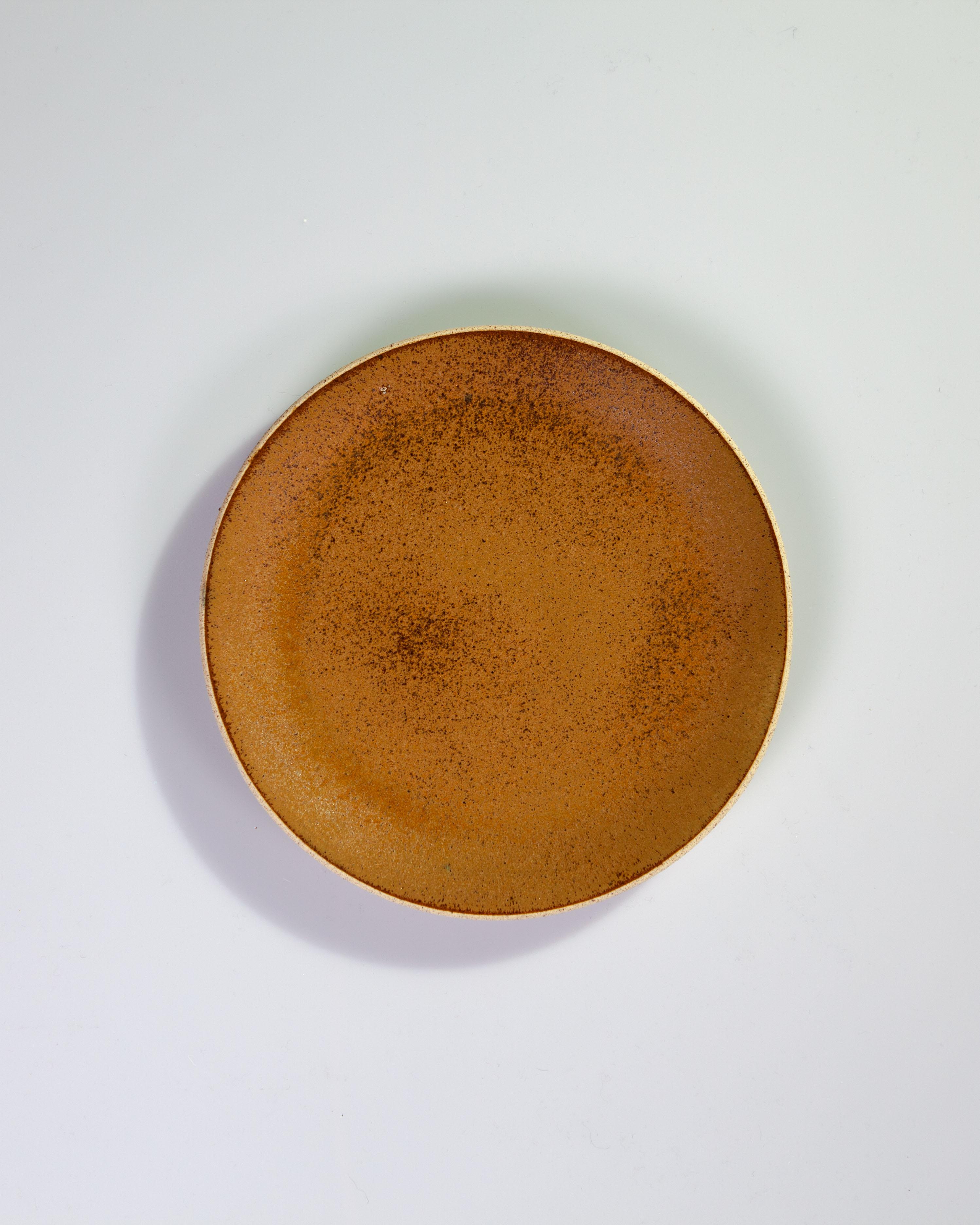 Handmade Ceramic Stoneware Bowl in Ochre, in Stock In New Condition In West Hollywood, CA