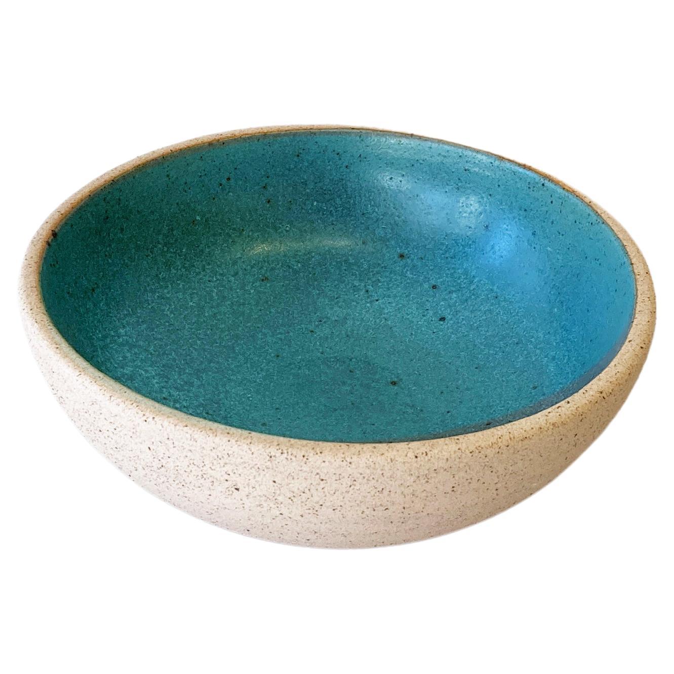 Handmade Ceramic Stoneware Bowl in Turquoise, in Stock