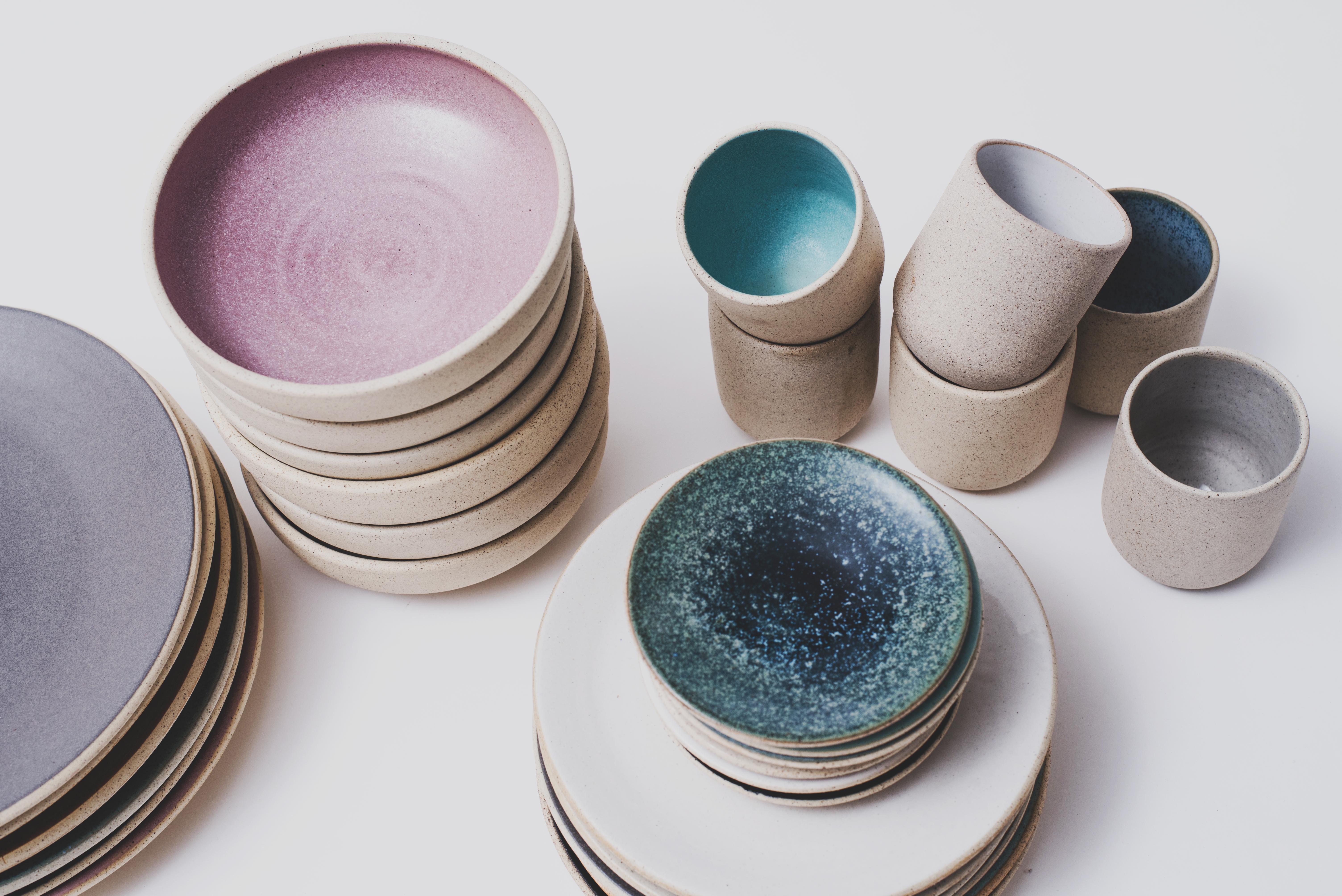 Contemporary Handmade Ceramic Stoneware Cup in Grey, in Stock