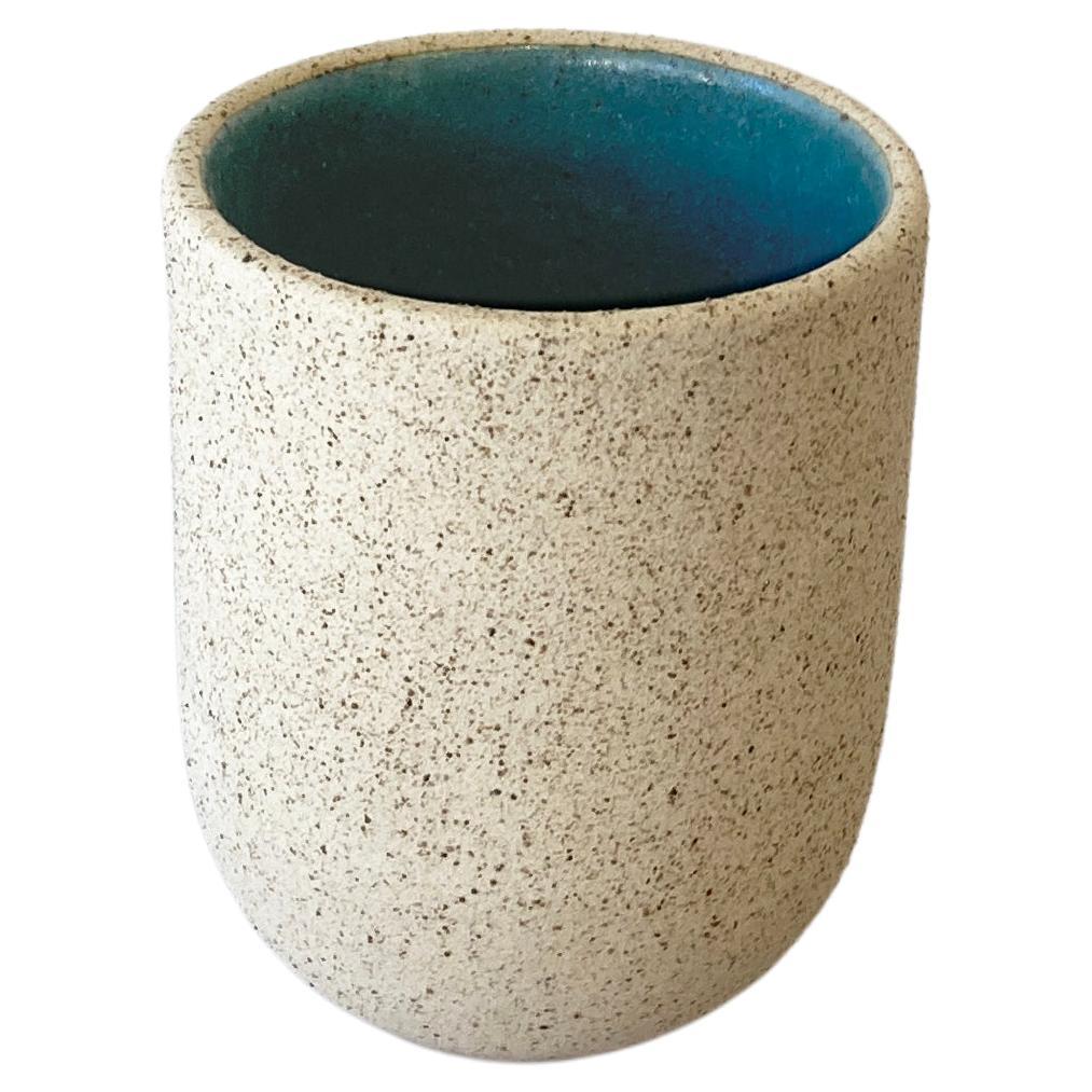 Handmade Ceramic Stoneware Cup in Turquoise, in Stock