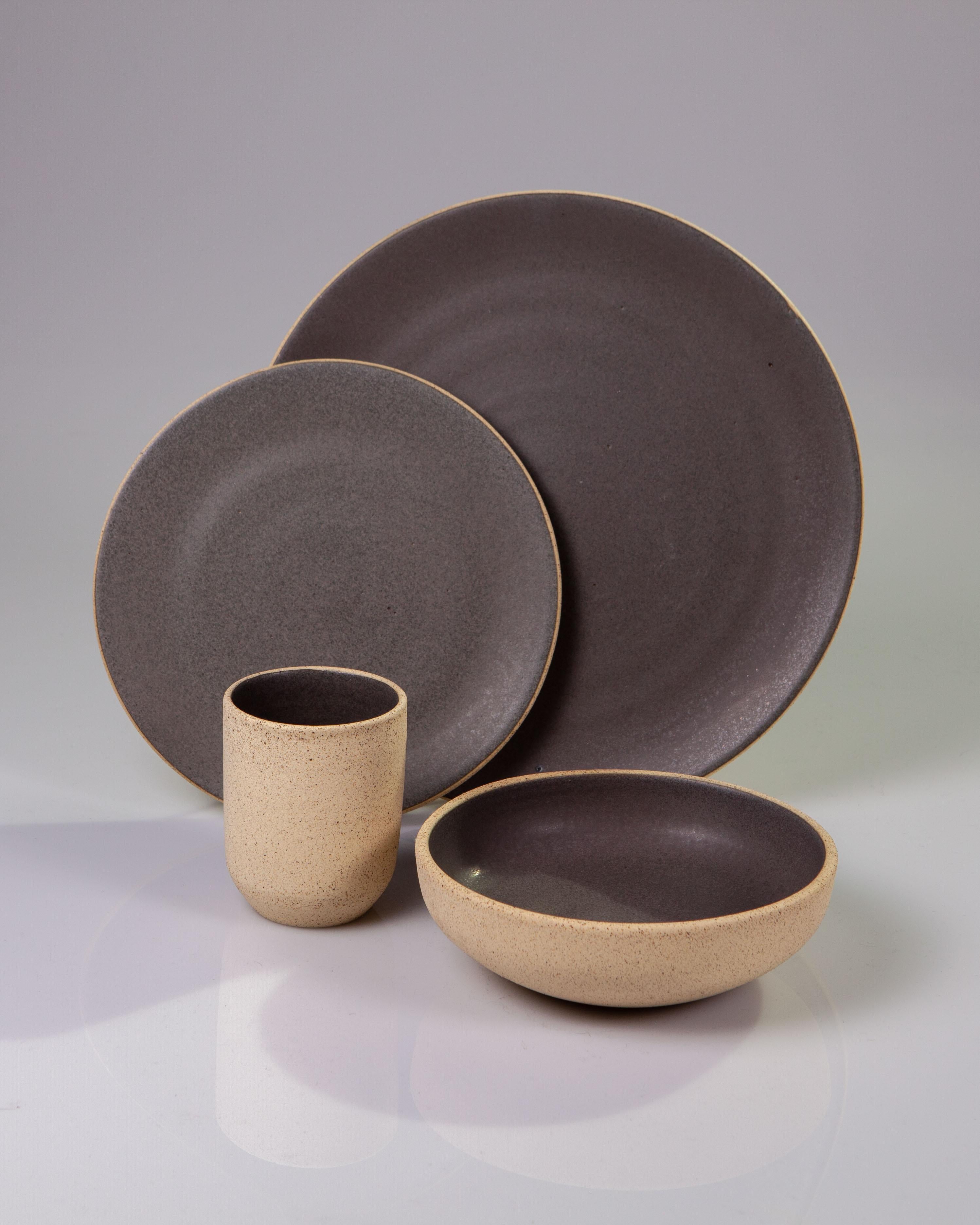 Handmade dinnerware from Tlaquepaque, Jalisco, Mexico, by a family of ceramicists that have been creating handmade earthenware for over 60 years, these pieces are made using multigenerational techniques yet designed for the modern table. Their clean