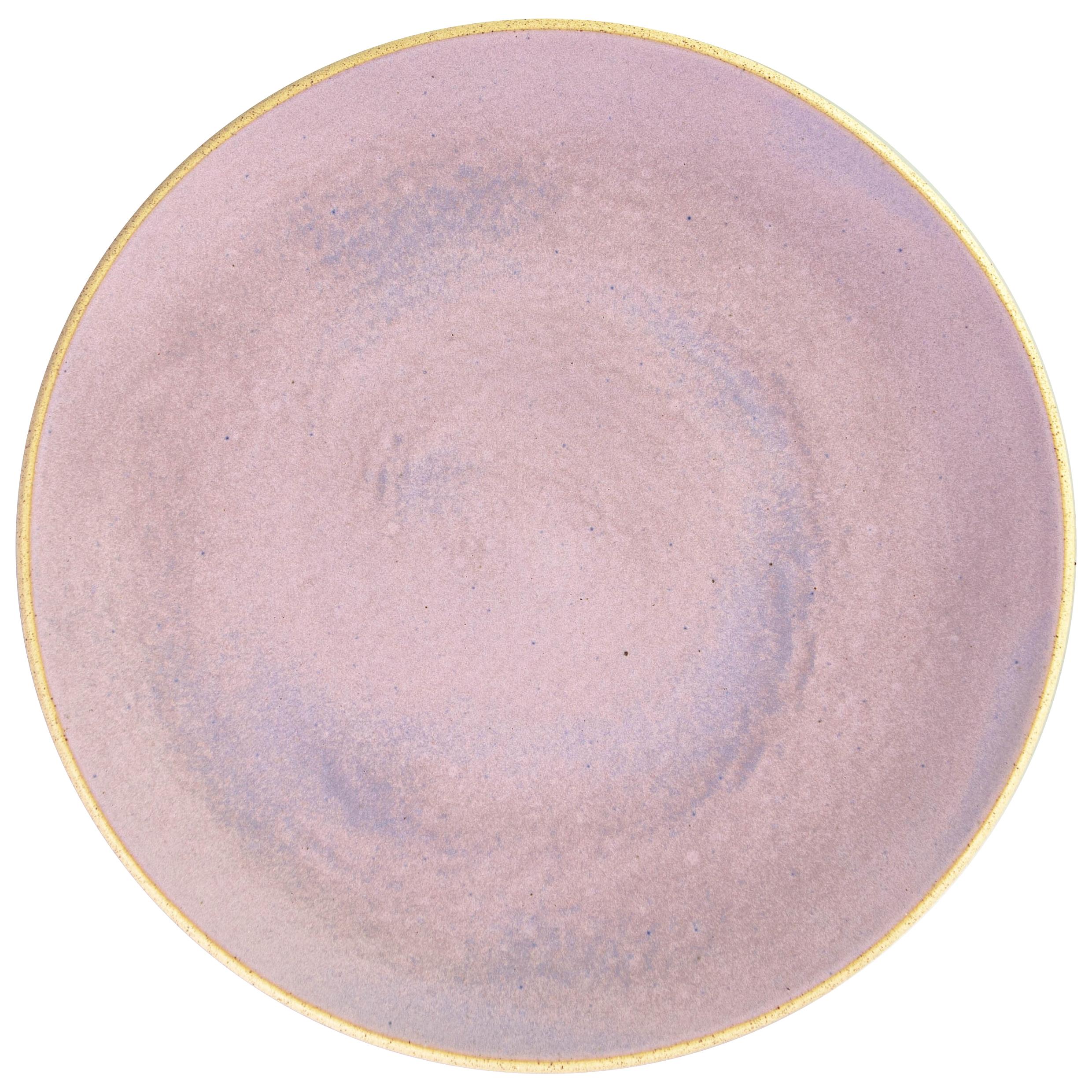 Organic Modern Handmade Ceramic Stoneware Saucer in Lavender, in Stock