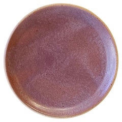 Handmade Ceramic Stoneware Saucer in Lavender, in Stock