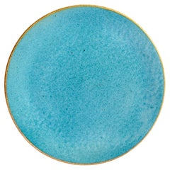 Piattino in ceramica turchese fatto a mano, in stock