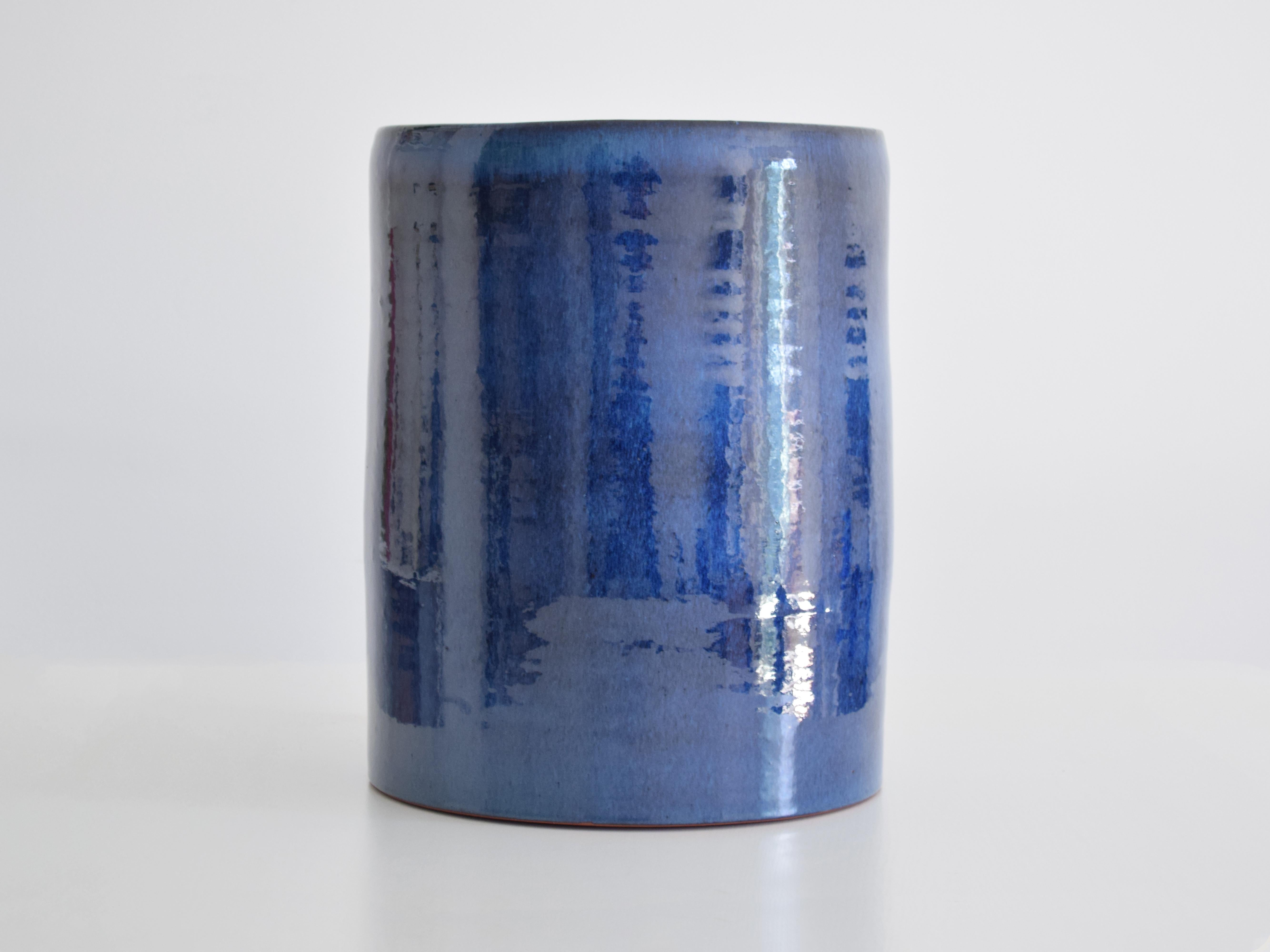Vernissé Table d'appoint en céramique grès faite à la main en vente