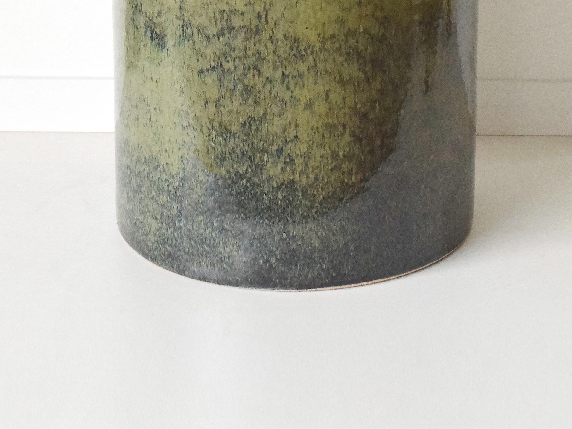Handmade Green Ceramic Stoneware Side Table In New Condition For Sale In Braga, PT