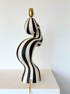 Handmade ceramic table lamp by Norwegian artist Jossolini