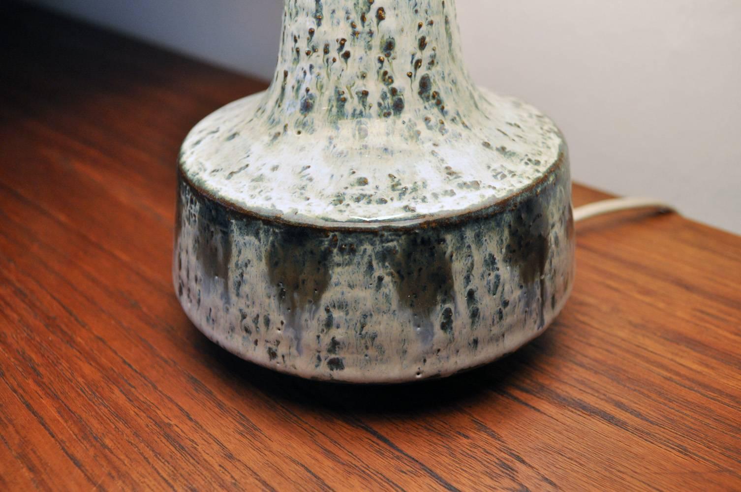 Hand-Crafted Handmade Ceramic Table Lamp by Søholm, Denmark