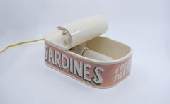 Handmade Ceramic Typographic Sardine Can Table Lamp