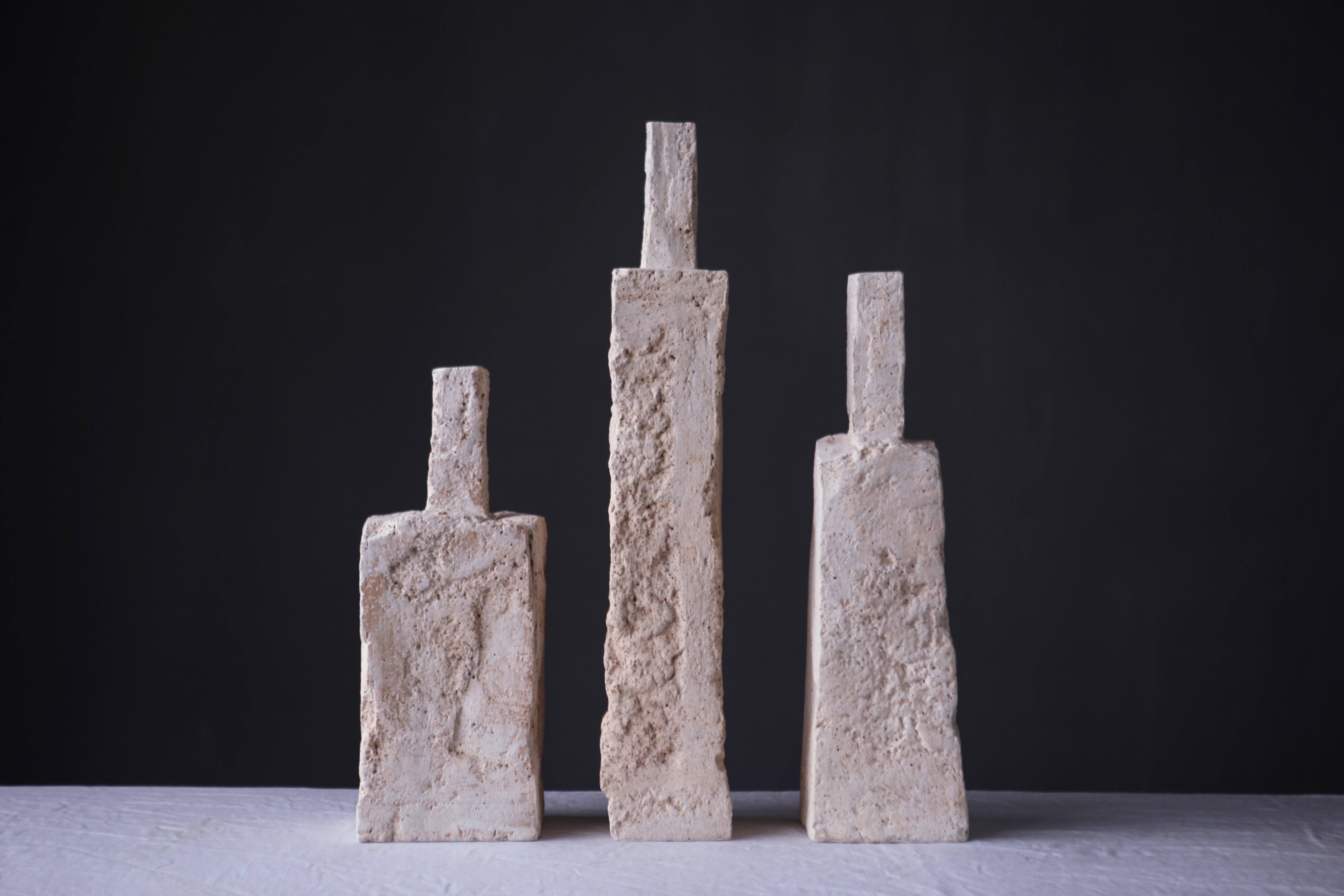 Handmade Ceramic Vase with Foam Stone Texture, Contemporary Minimalist Design In New Condition For Sale In 景德镇市, CN