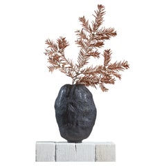 Handmade Ceramic Wabi Sabi Vase | Black Vase | Modern Stoneware Vase for Flowers