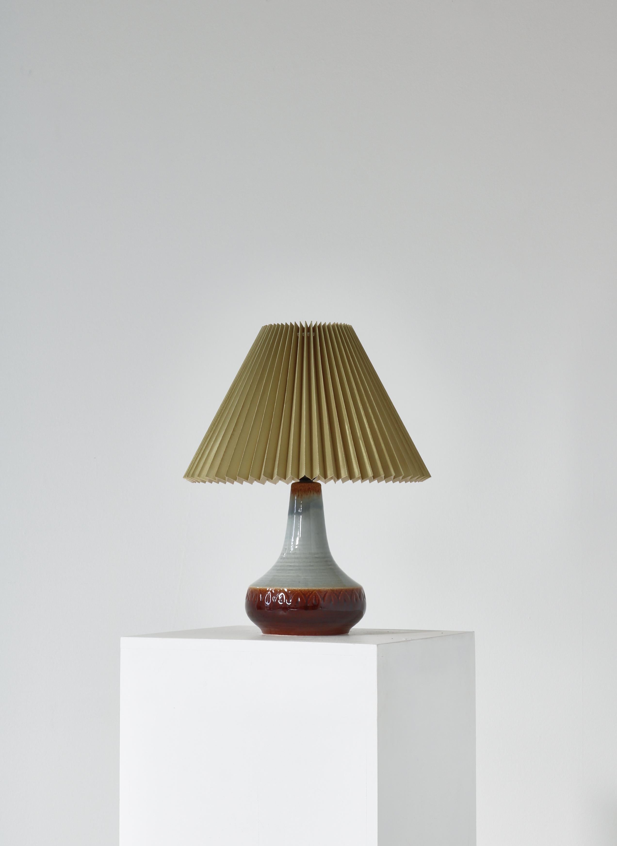Danish Handmade Ceramics Table Lamp from Søholm Stoneware, Denmark, 1960s