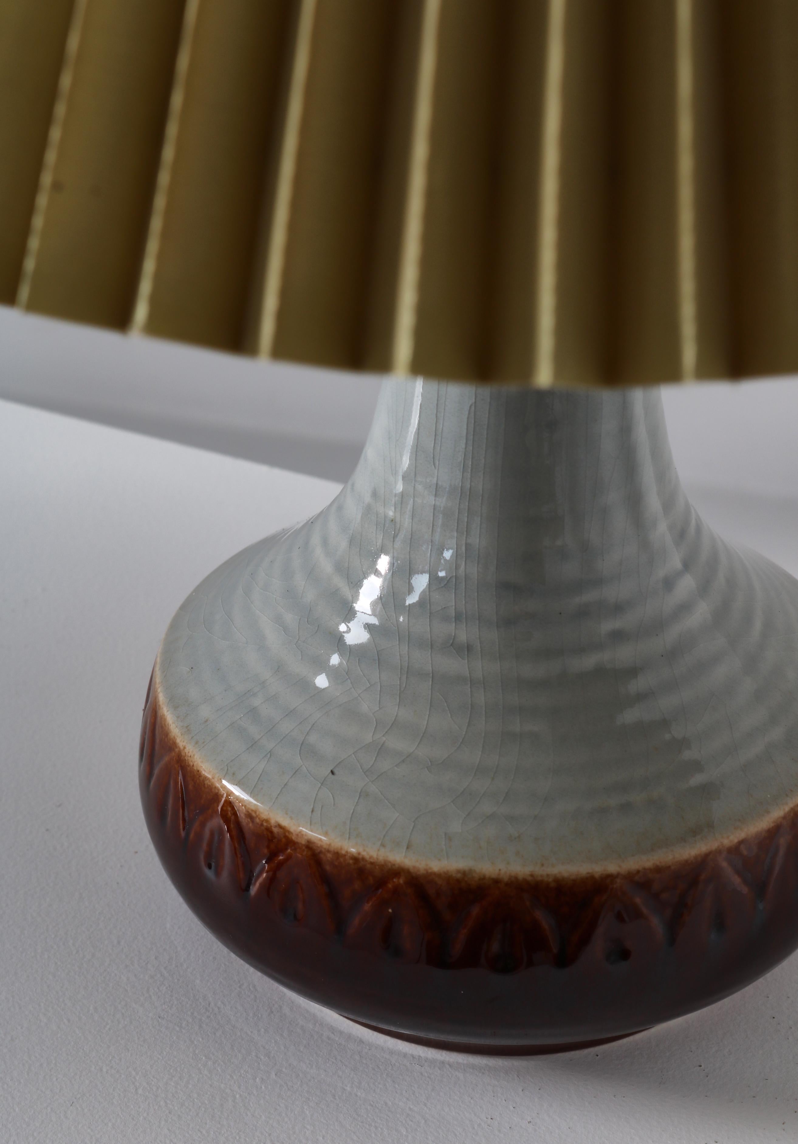 Handmade Ceramics Table Lamp from Søholm Stoneware, Denmark, 1960s 1