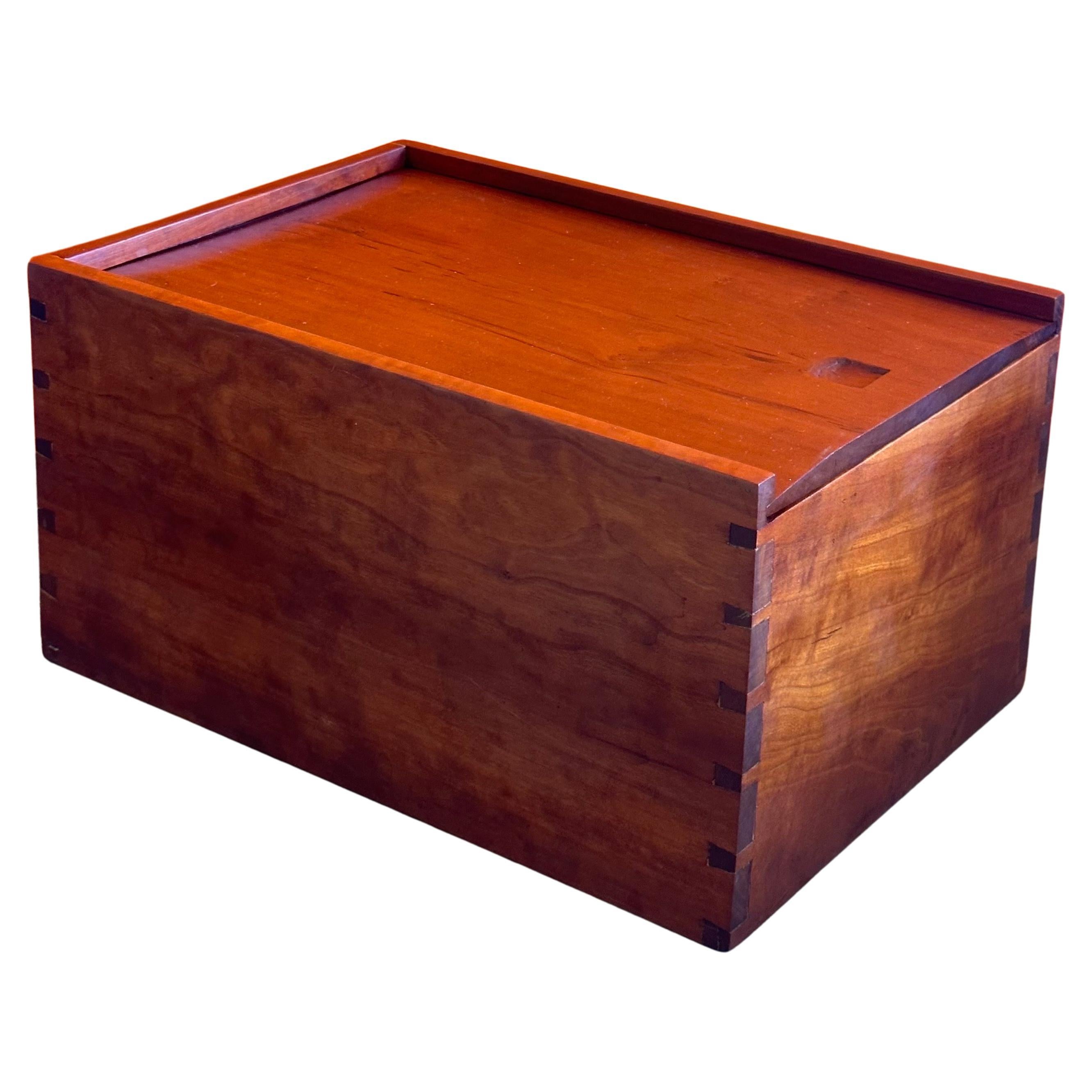 Handmade Cherry Wood Shaker Box with Lid by Bruce Oxford for Sierra Shaker