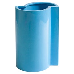 Vase en céramique inspiré des échecs, fait à la main, Italie, Blue Turquoise Bishop Sara Khamisi