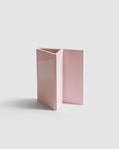 Handmade "chess-inspired" ceramic vase, Italy, "Pink Knight" by Sara Khamisi