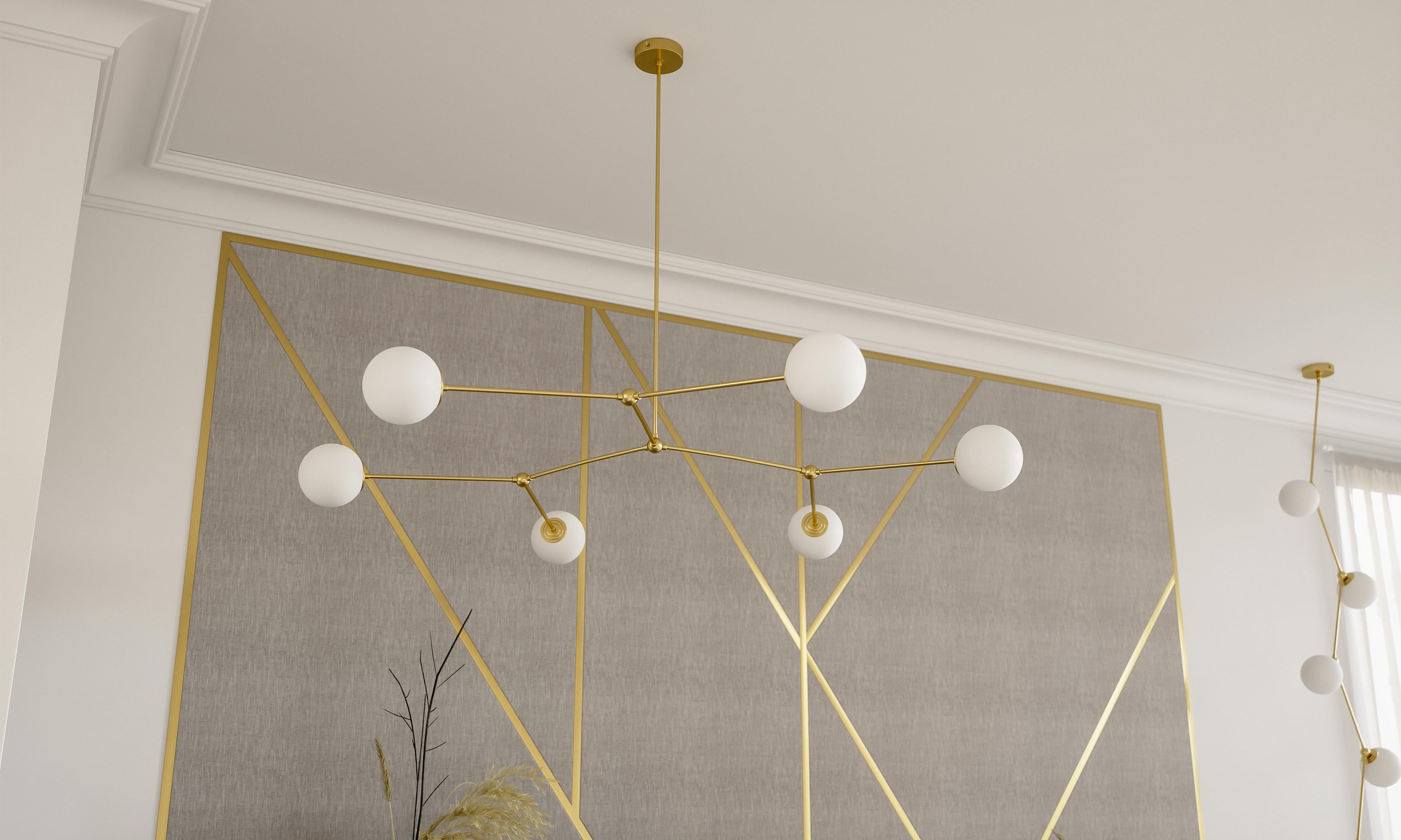 Modern Handmade Chione Chandelier by Gobo Lights