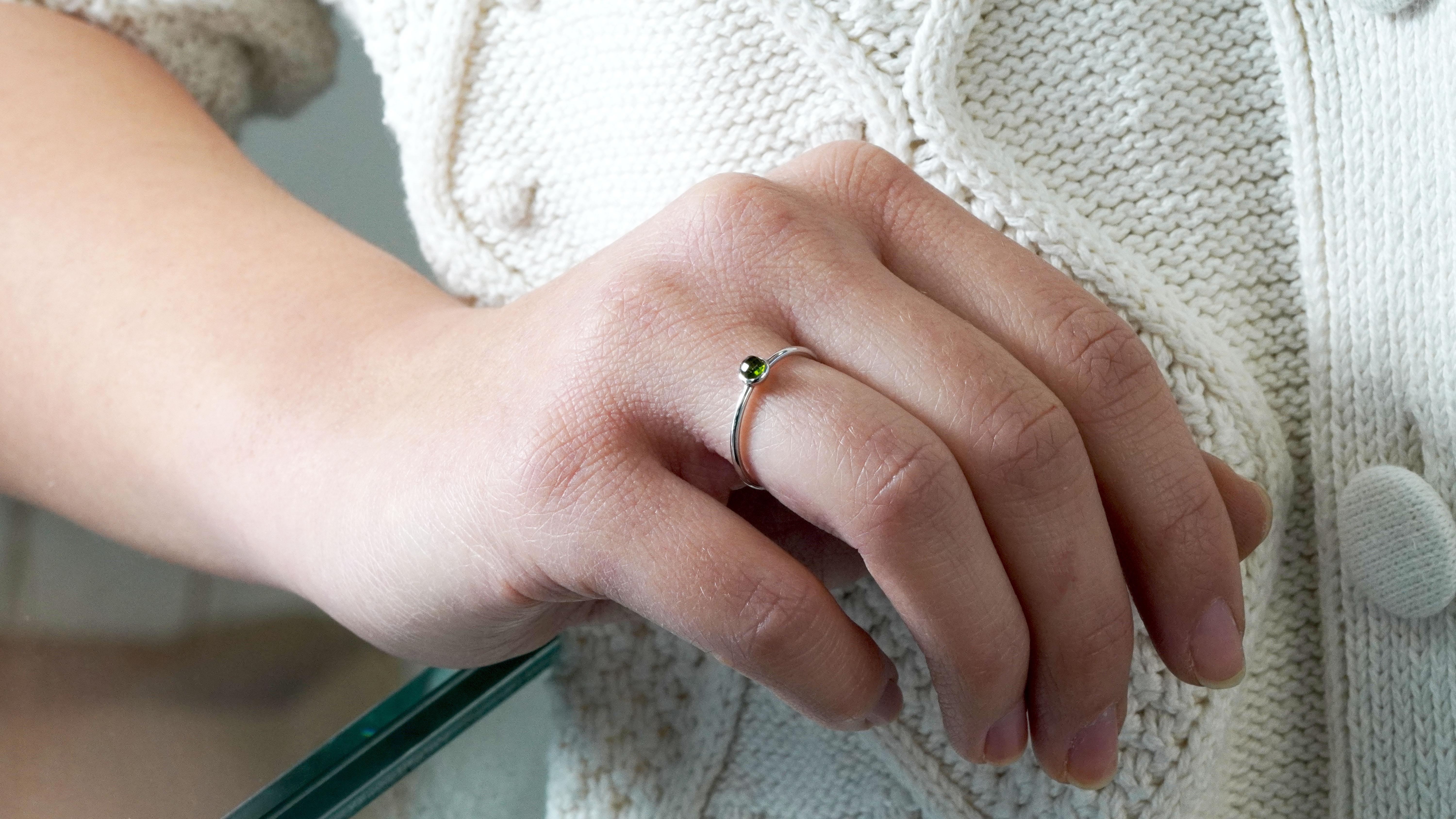 Handmade Chrome Diopside Ring For Sale 1