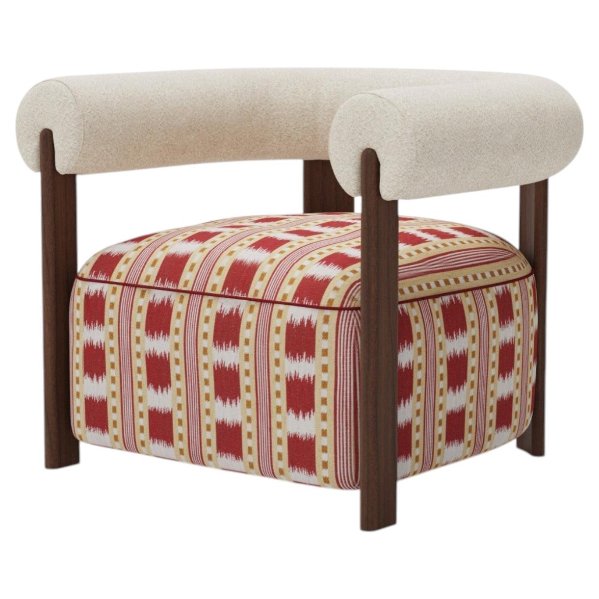 Handmade Claire Armchair in Textured Fabric by Nolita Harbour For Sale