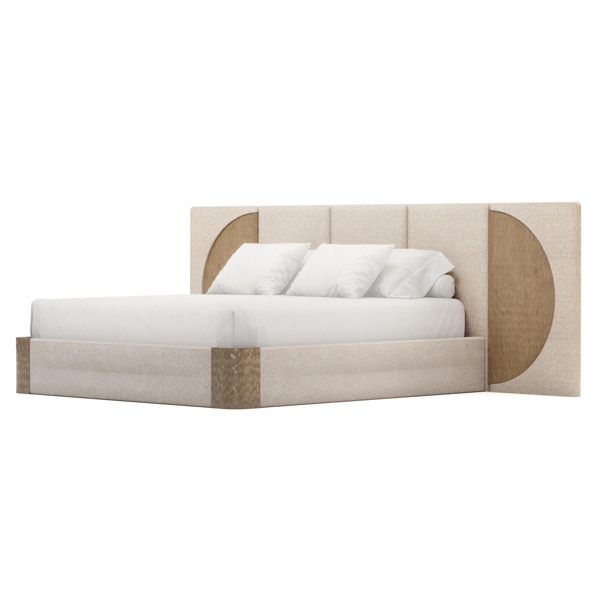 The Claude Bed is a sophisticated fusion of artisanal craftsmanship and modern luxury, making it a stunning centerpiece for contemporary bedroom settings. Designed to elevate both comfort and style, this bed combines rich carved varnished oak with