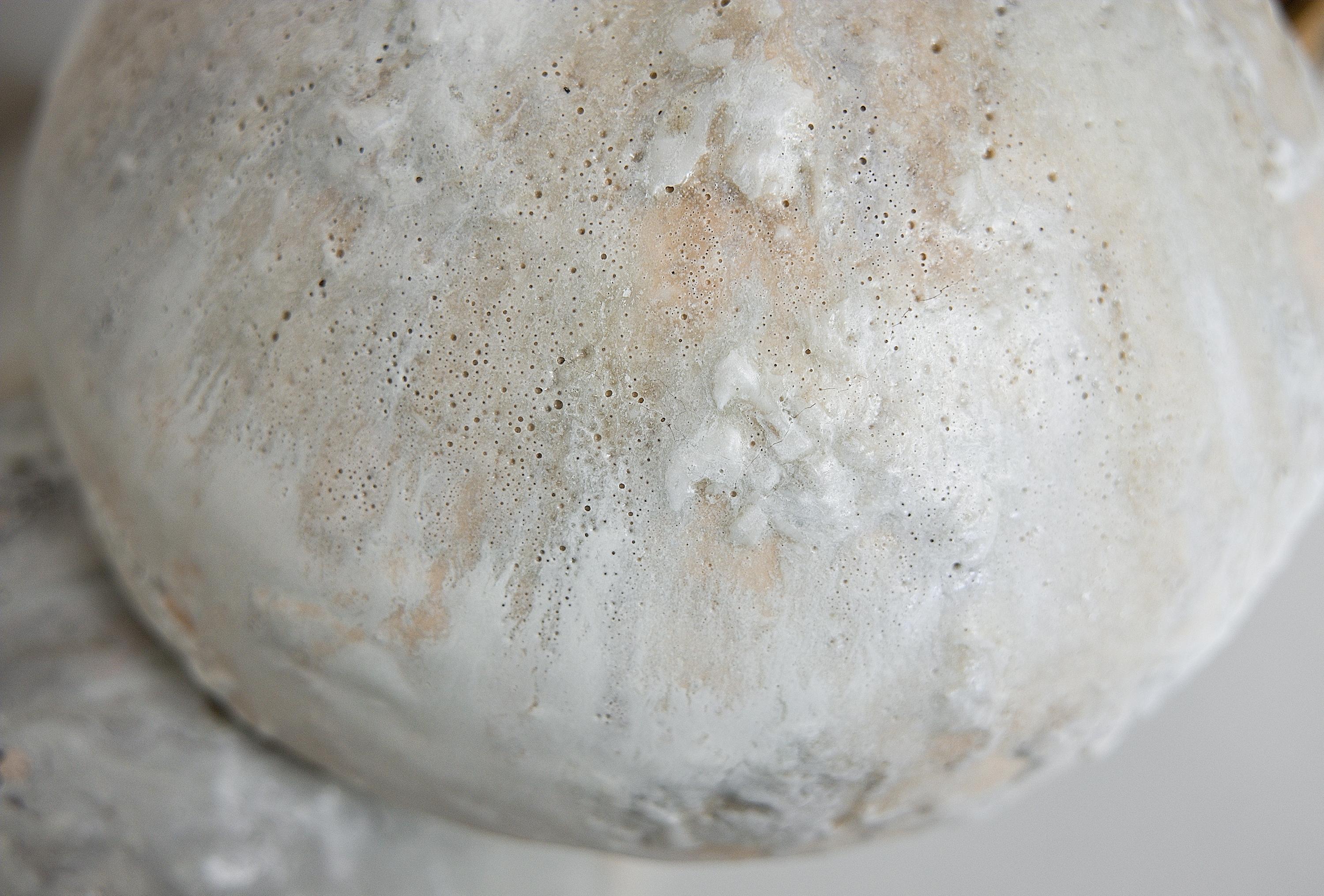 Handmade Clay Dome Pendant Light One of a kind- matching pair available For Sale 6