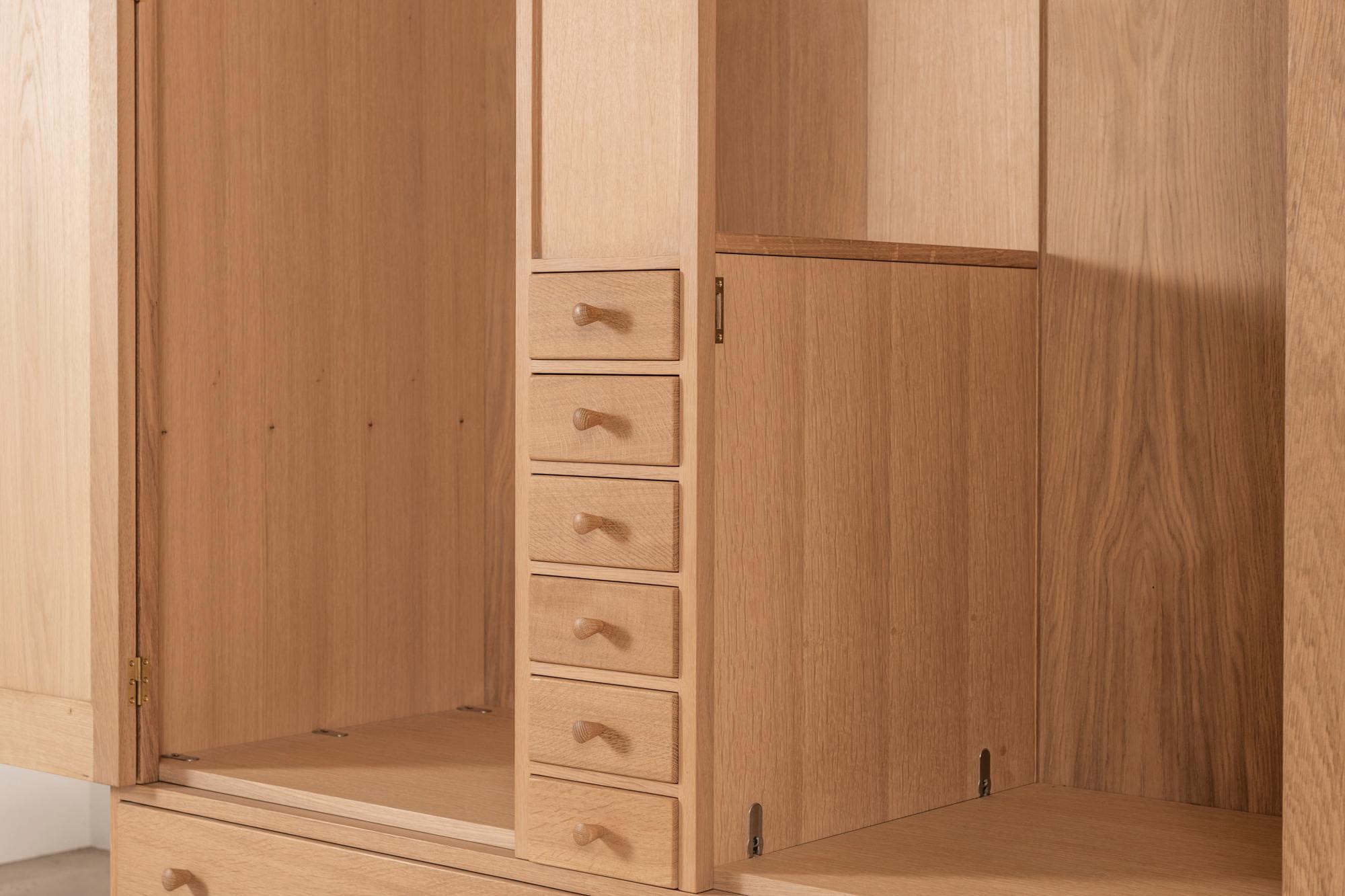 Handmade Clothes Cabinet in Oak Designed by Sir Terence Conran For Sale 3