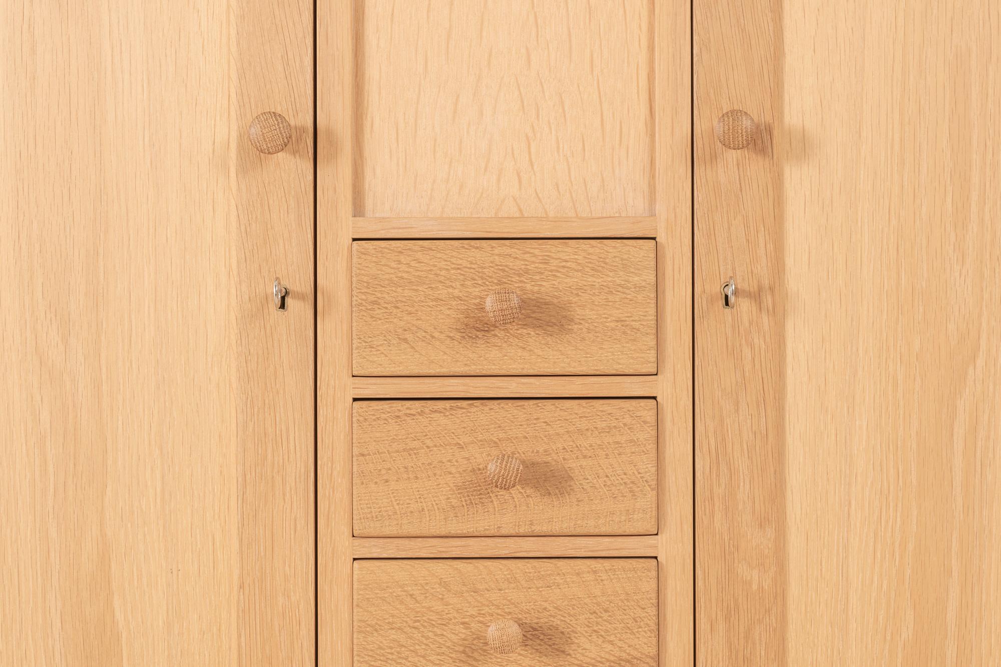 Handmade Clothes Cabinet in Oak Designed by Sir Terence Conran For Sale 7