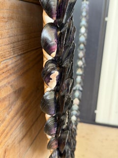 Handmade Coastal Mussel & Cowrie Shell Layered Round Mirror