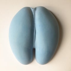 Handmade Coco de Mer Wall Mount in Tinted Plaster 'Lemon'