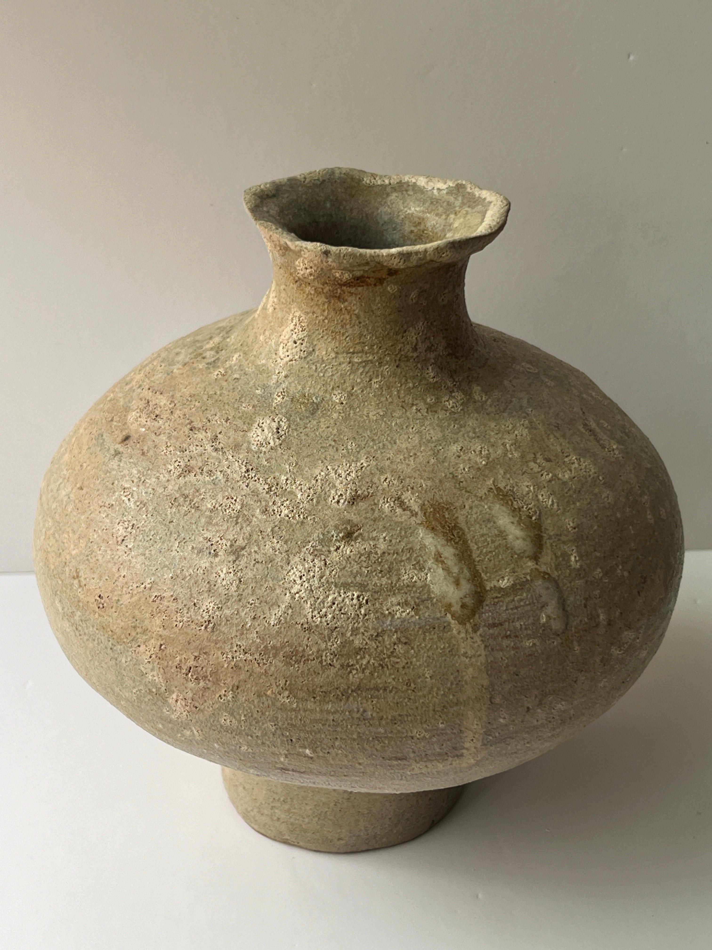 Organic Modern Handmade Coil built Ember Vase For Sale