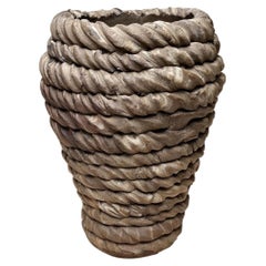 Handmade Coiled Pottery Decor Brown Ceramic Vase by Maku Ceramic