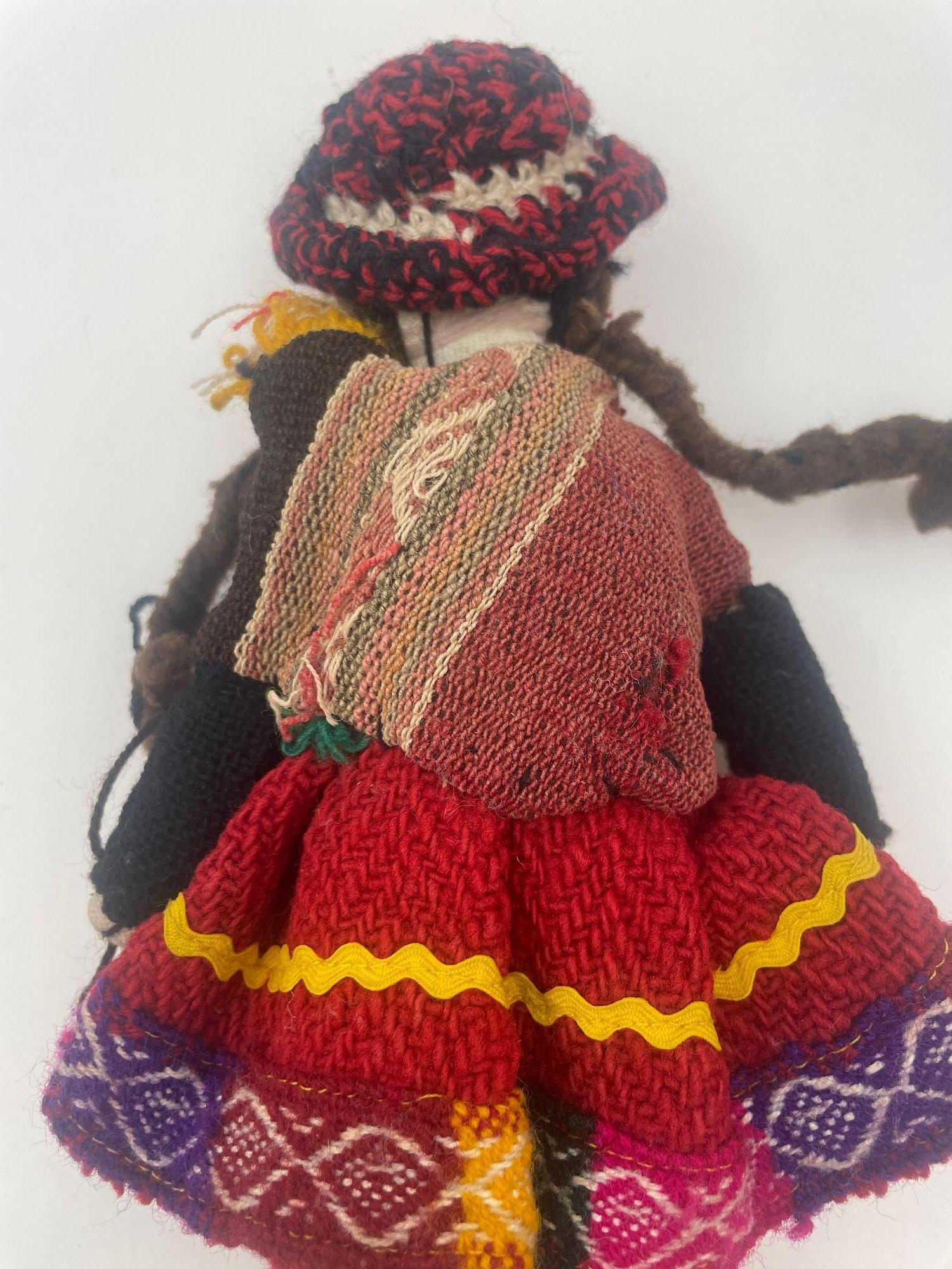 Bambole Cusco Peruviane da collezione fatte a mano anni '60 in vendita 5