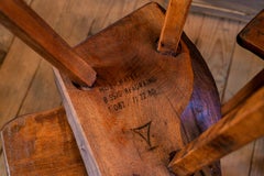 Four Belgian Oak Stools