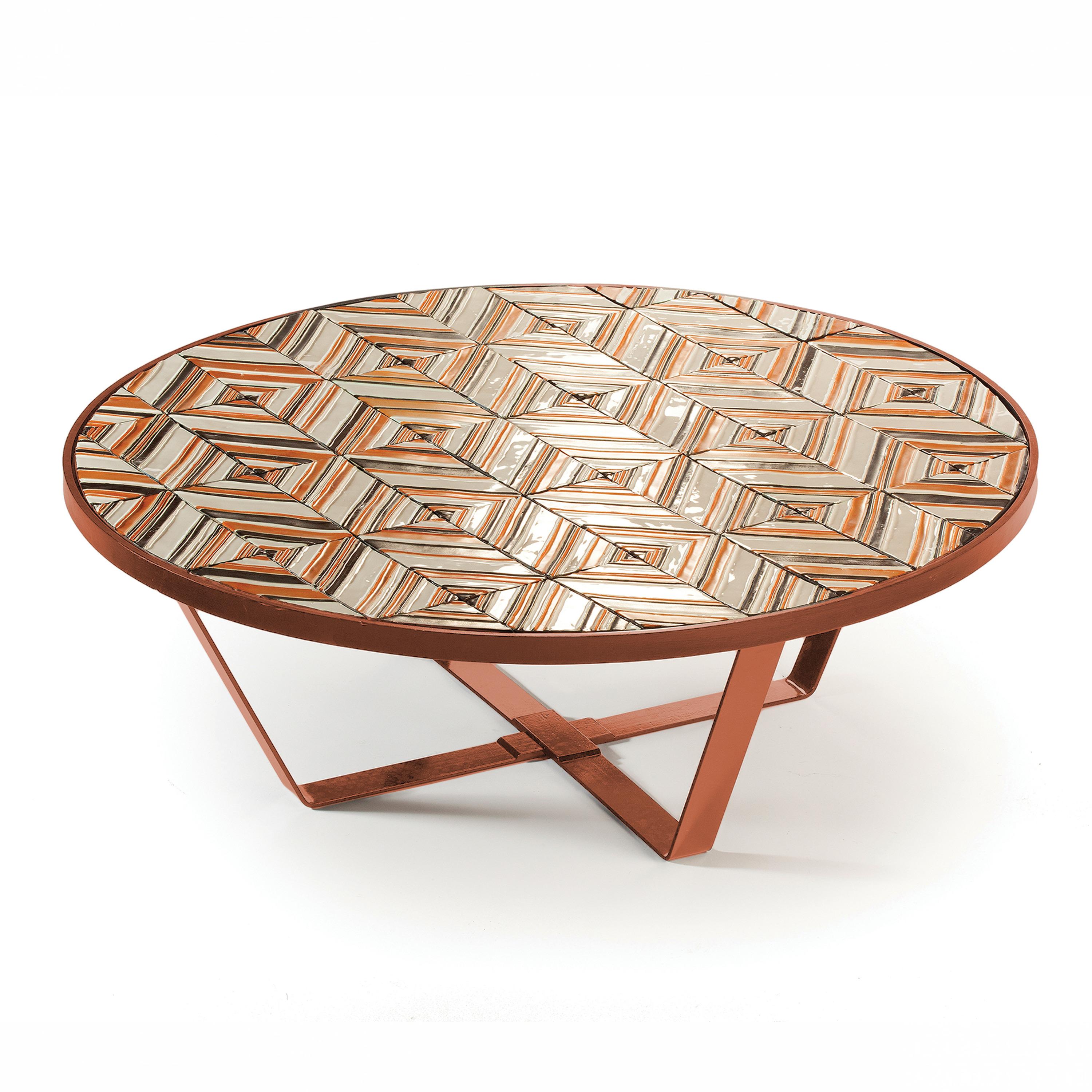center table with tiles on top