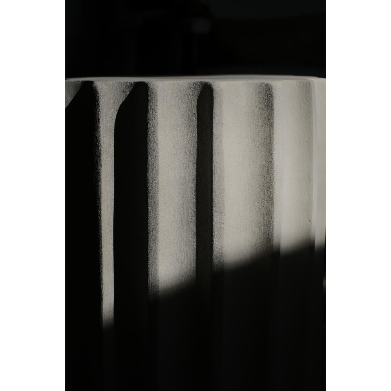 Post-Modern Handmade Column I Side Table by Atelier Ledure For Sale