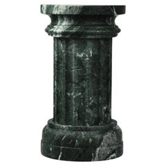 Handmade Column Vase POR  TAN  TE in satin green Guatemala marble