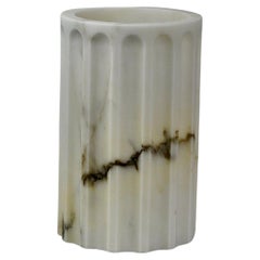 Handmade Column Vase TAN in satin Paonazzo marble (middle part)