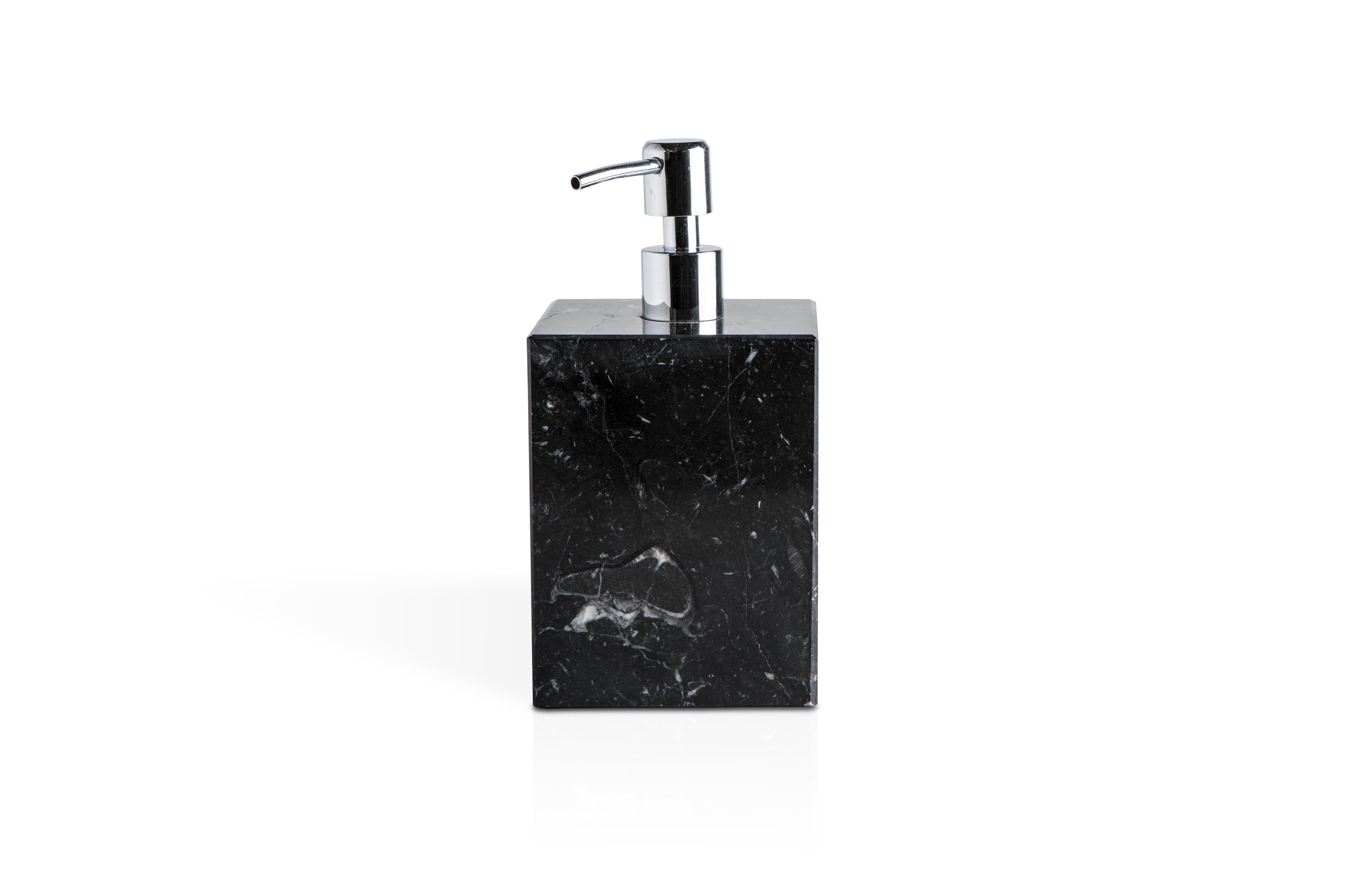 Marmo Set completo quadrato per il bagno in marmo nero Marquina fatto a mano in vendita