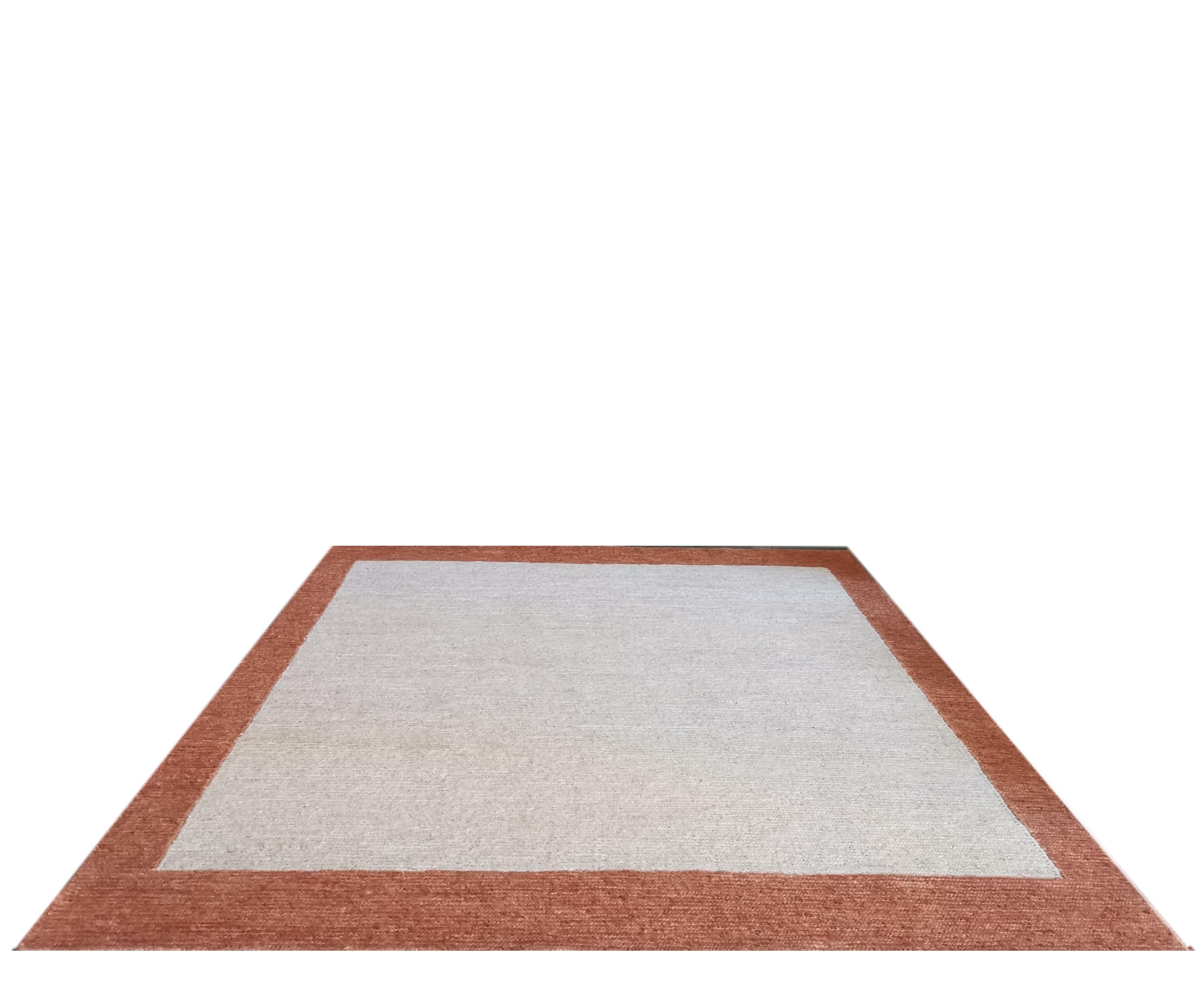 Modern Handmade Contemporary Area Rug, Elysee Design, 8' x 10', Jute For Sale