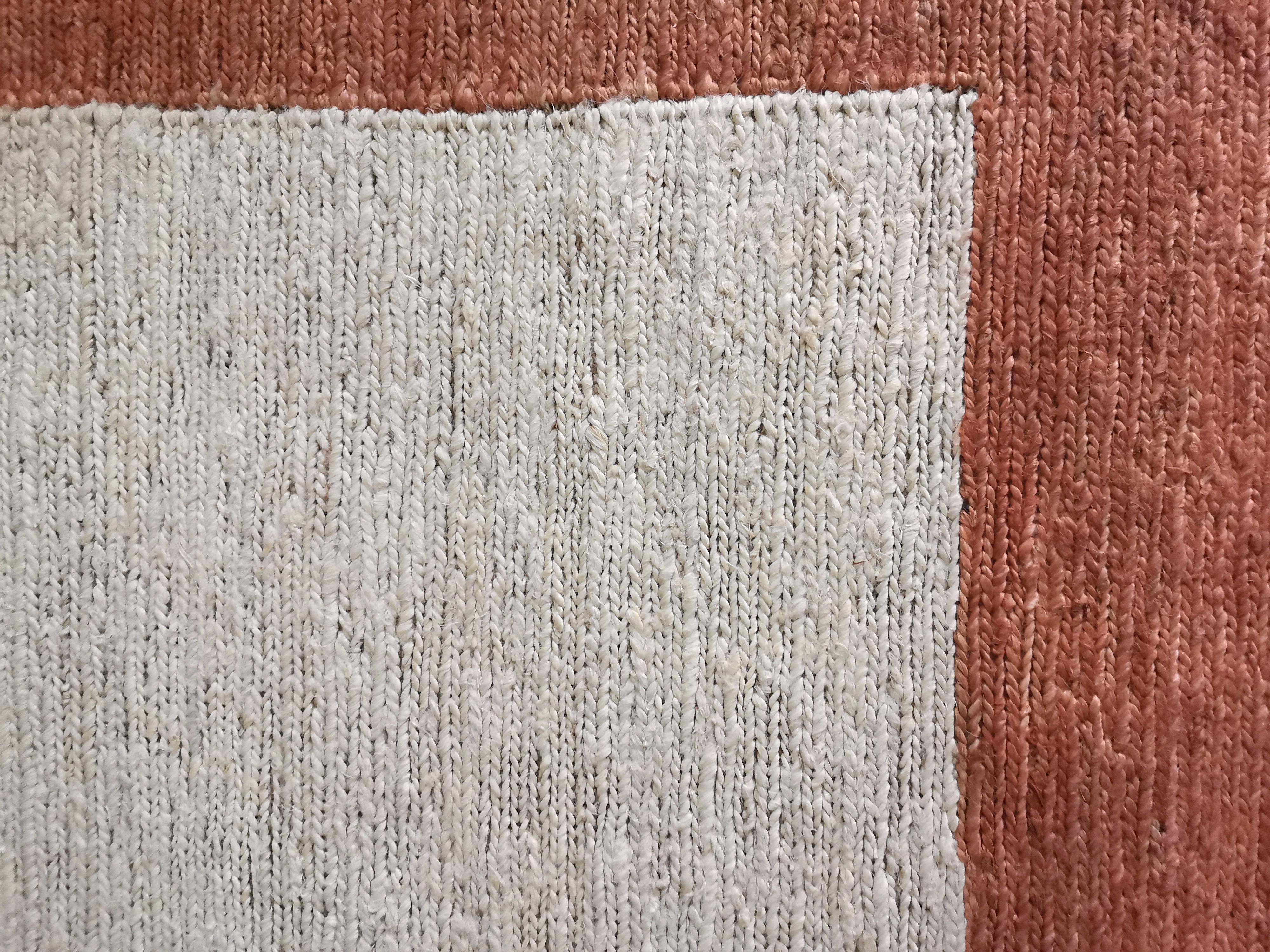 Spanish Handmade Contemporary Area Rug, Elysee Design, 8' x 10', Jute For Sale