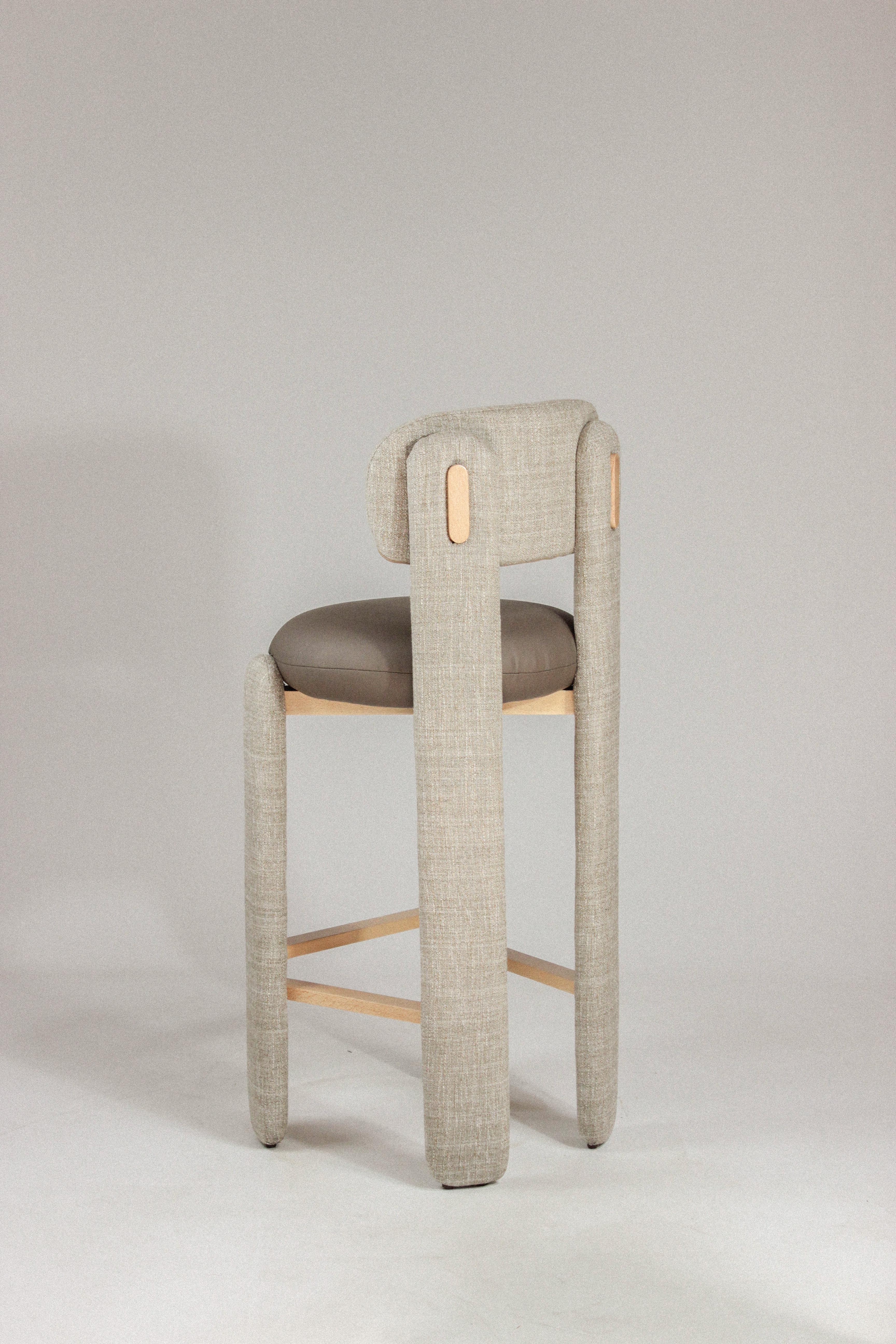 Mambo Unlimited Ideas contemporáneo hecho a mano Choux Silla de bar con asiento marrón en Nuevo estado para la venta en Lisbon, PT