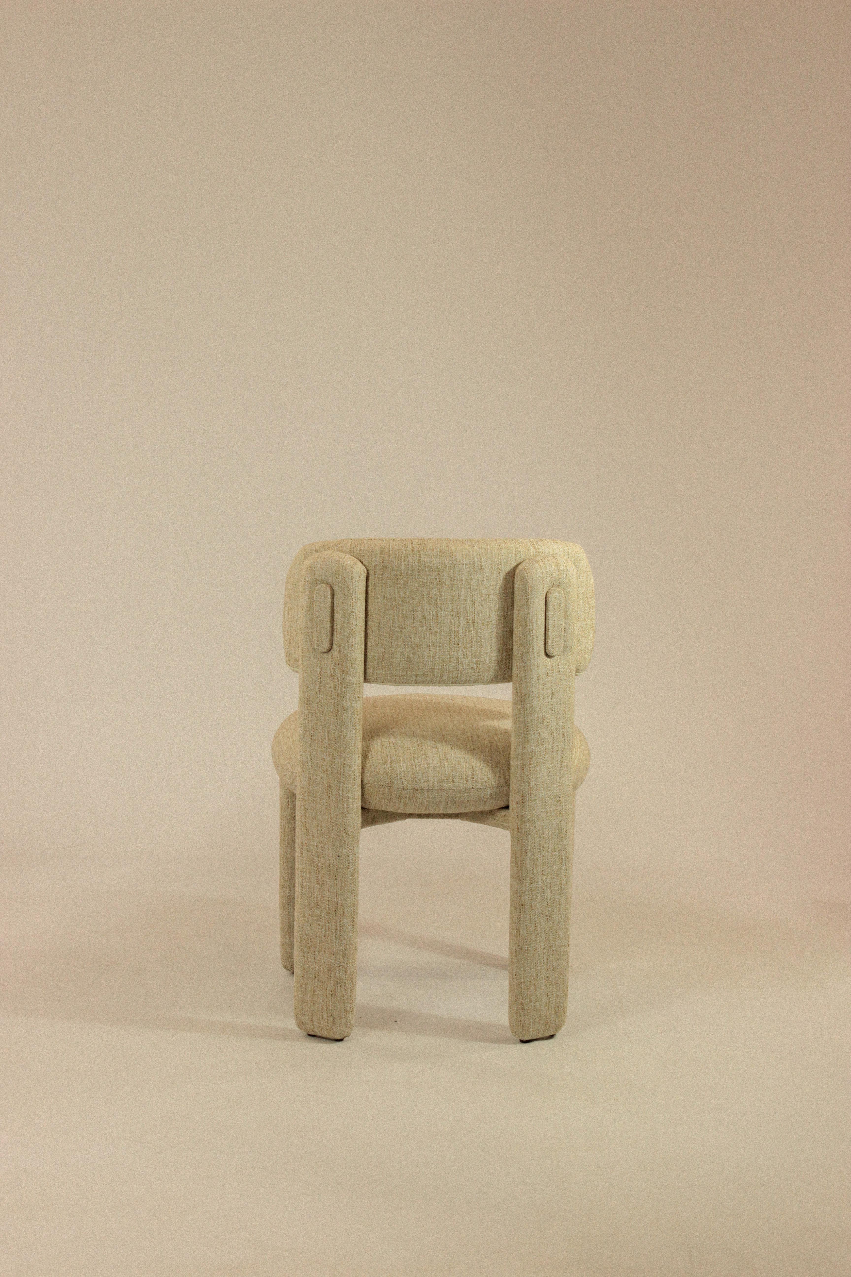 Tessuto Mambo contemporaneo fatto a mano Idee illimitate Choux vienna beige Sedia in vendita