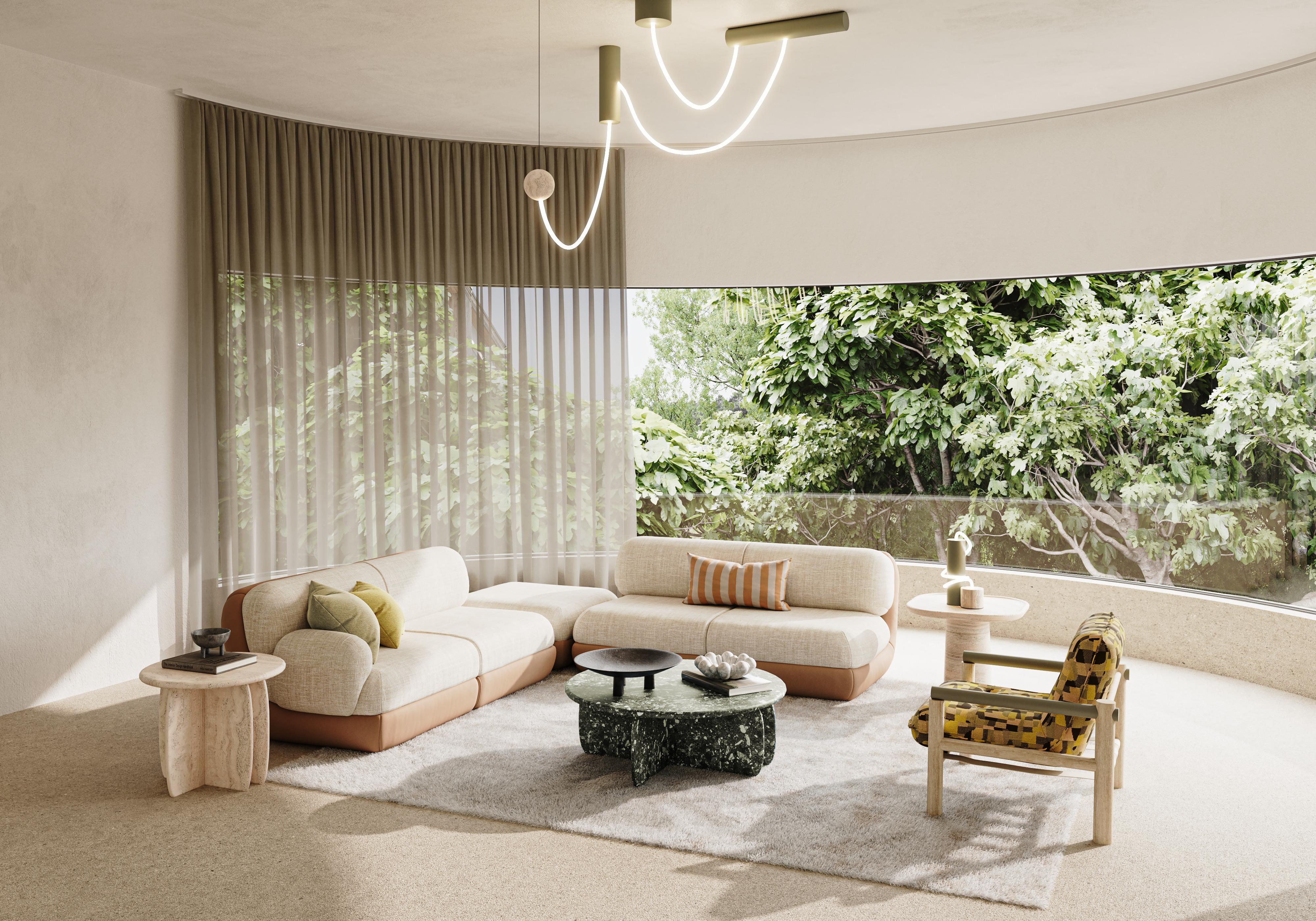Postmoderne Fait main Contemporary Mambo Unlimited Ideas A James Fauteuil rose en vente