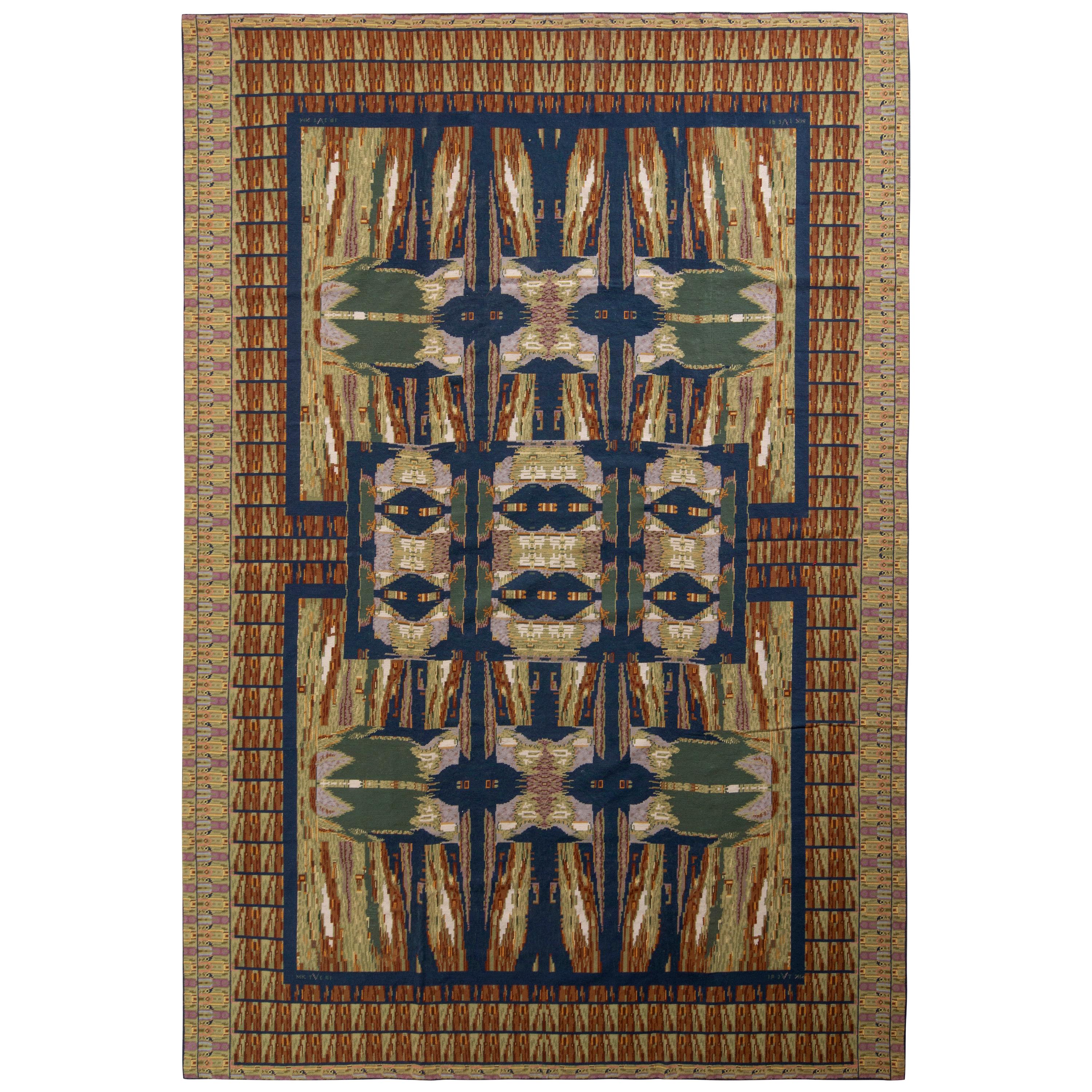 Punto de aguja vintage estilo Van Campen con motivos geométricos de Rug & Kilim
