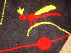 Tapis à capuche contemporain Ora français fait à la main, 2021, 1C829