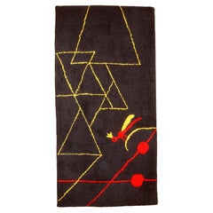 Handmade Contemporary Ora French Hooked Rug, 2021, 1C829